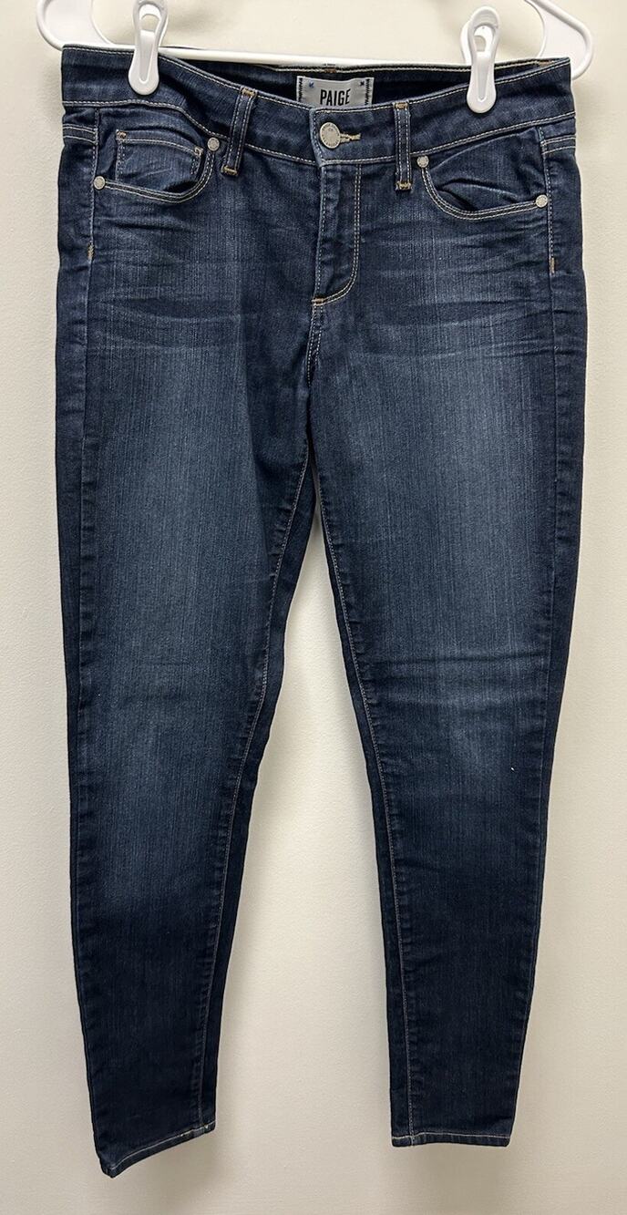 Paige Women’s Jean 29 Vertigo Ultra Skinny Blue Stretch Denim Med Wash